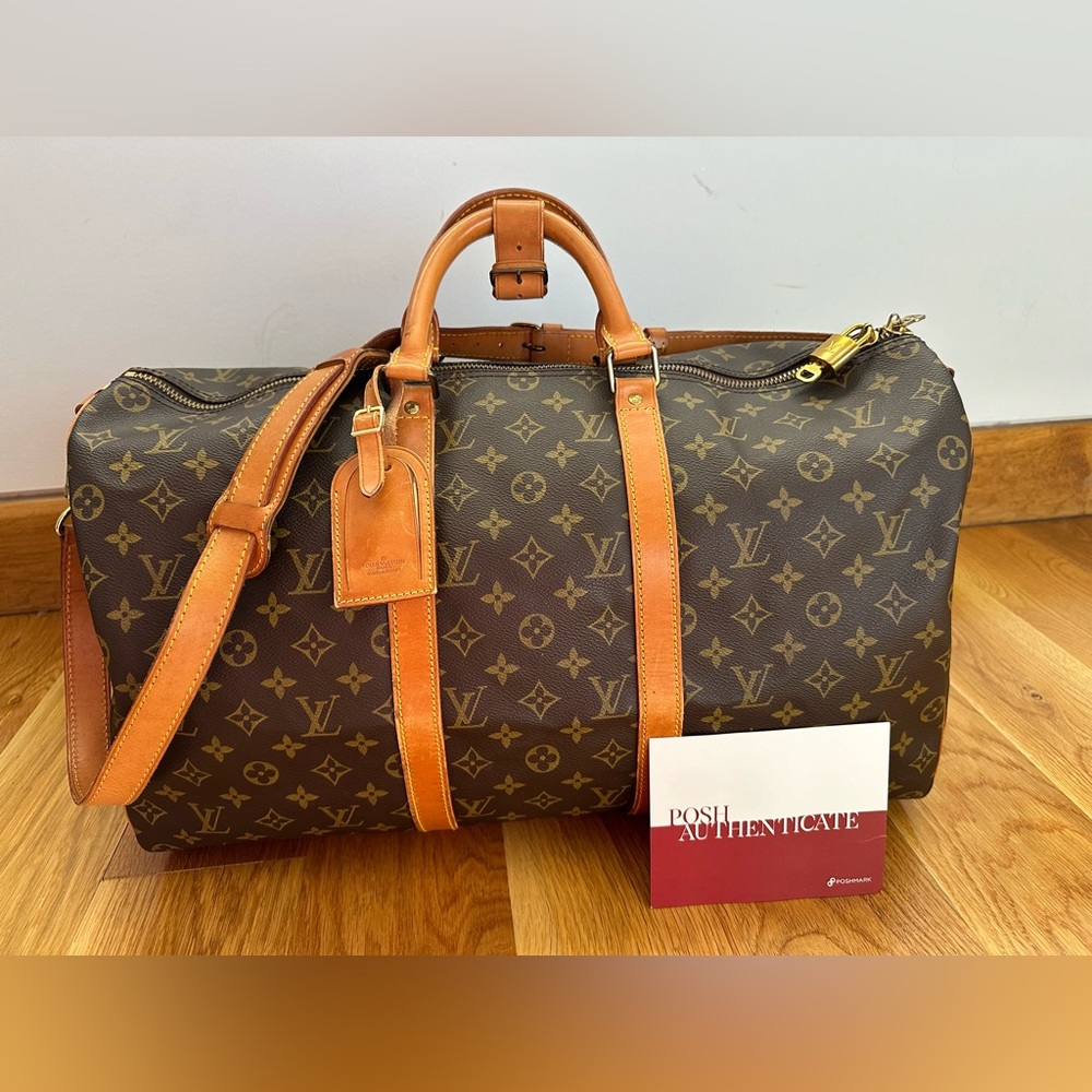 LOUIS VUITTON Monogram Keepall Bandouliere 50